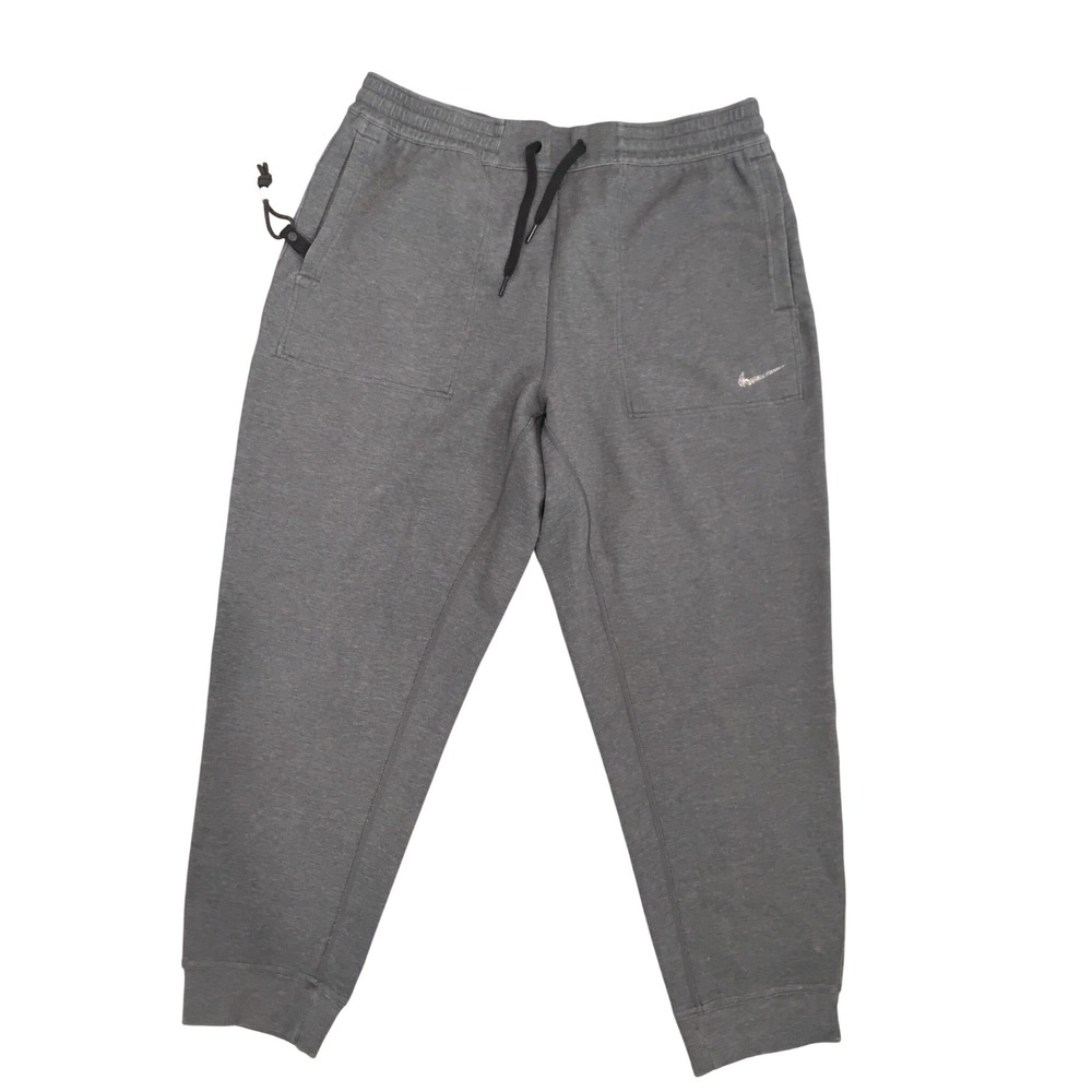 Nike Yoga Dri-FIT Mens XL Gray Loose Fit Joggers Sweatpants Heathered Training